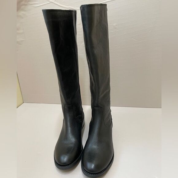 NEW WITHOUT TAGS ARTURO CHIANG RIDING BOOTS IN BLACK LEATHER - Picture 3 of 9